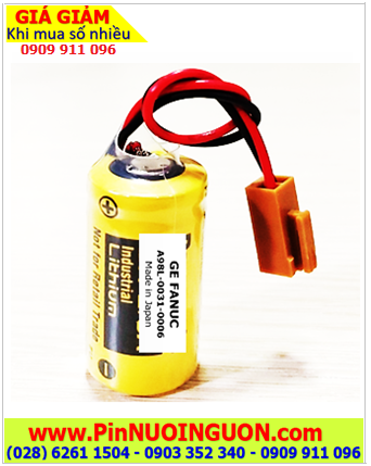 Pin Fanuc A98-0031-0006, Pin nuôi nguồn Fanuc A98-0031-0006 lithium 3.0v 2/3A1200mAh chính hãng